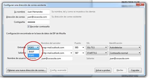 Protocolos en la configuración del correo @edu.junta.gal .